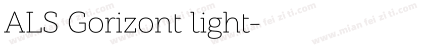 ALS Gorizont light字体转换